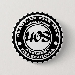 Made in the 408 6 cm round badge
