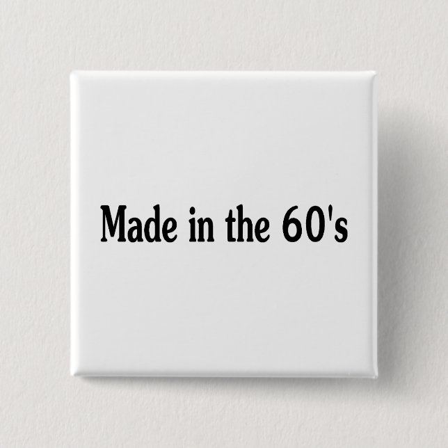 Made In The 60's 15 Cm Square Badge (Front)
