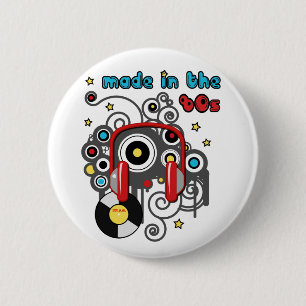 Made in the 80s 6 cm round badge