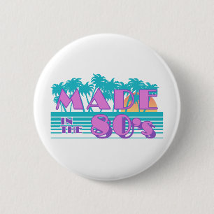Made in the 80's 6 cm round badge