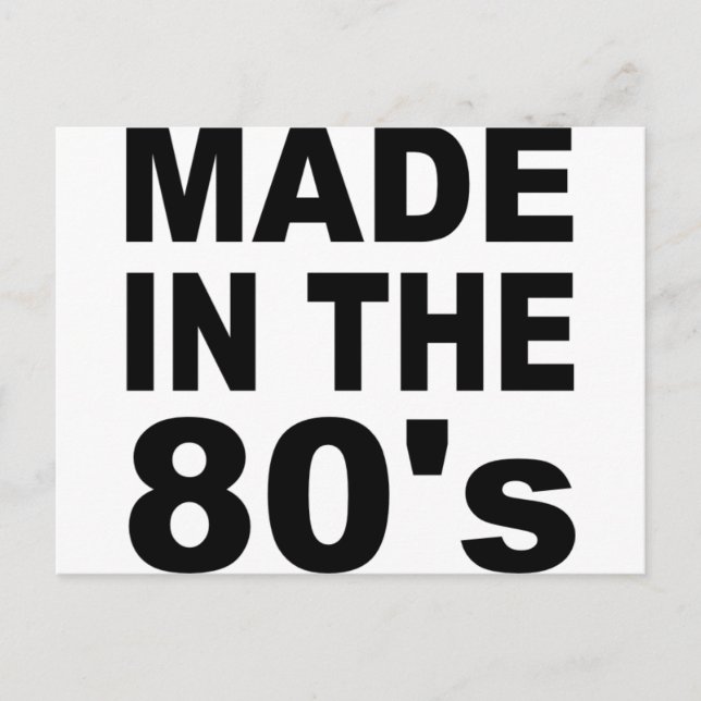 Made in the 80s - Birthday Postcard (Front)
