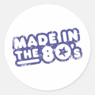 Made In The 80's Classic Round Sticker