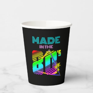 MADE IN THE 80'S COLORFUL NATURE PAPER CUPS