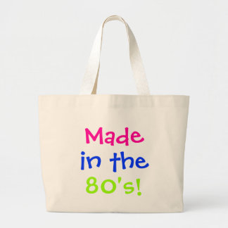 Made in the 80's! large tote bag