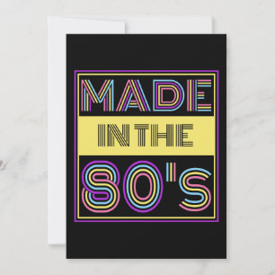 MADE IN THE 80'S TYPOGRAPHY FASHION INVITATION