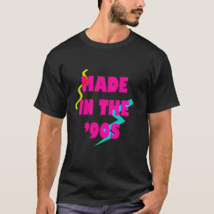 Made in the 90s retro neon custom birthday T-Shirt