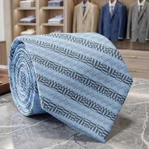 Made In The Shades Of Blue Diagonal Striped Design Tie