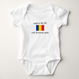 made in the UK with Romanian parts Baby Bodysuit