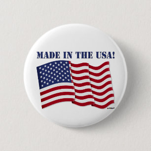 MADE IN THE USA! 6 CM ROUND BADGE