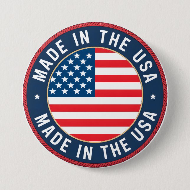 Made in the USA 7.5 Cm Round Badge (Front)