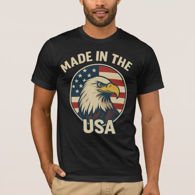 Made in the USA – Bold Patriotic Eagle Tee (Front)