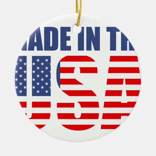 made in the usa ceramic tree decoration (Front)
