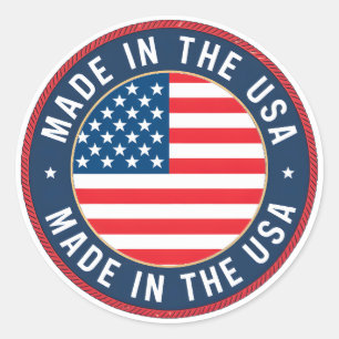 Made in the USA Classic Round Sticker