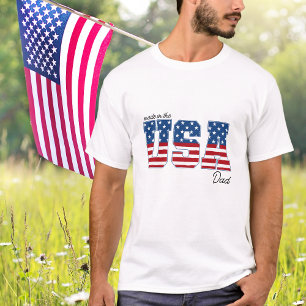 Made in the USA Flag Patriotic 4th Of July T-Shirt