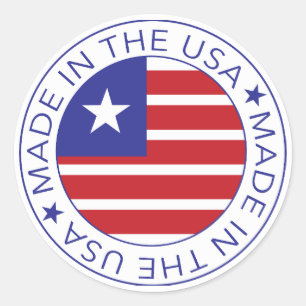 Made in the USA Round Sticker