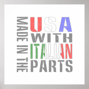 Made in the USA wit Italian Parts Poster