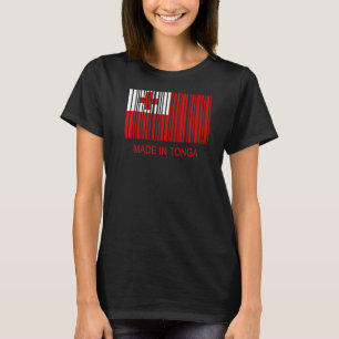 Made in Tonga Flag Barcode T-Shirt