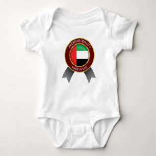 Made in UAE, Abstract UAE Flag, United Arab Emirat Baby Bodysuit