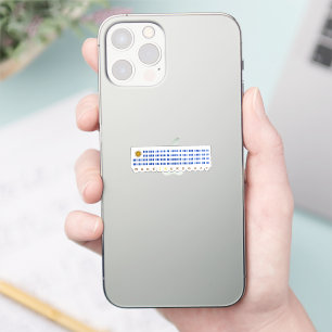 Made in Uruguay Barcode Flag Sticker