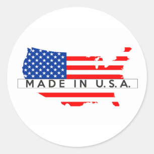made in usa country map flag product label united