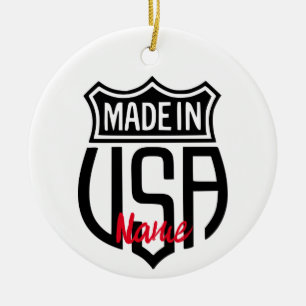 Made in USA Sign Thunder_Cove Ceramic Tree Decoration