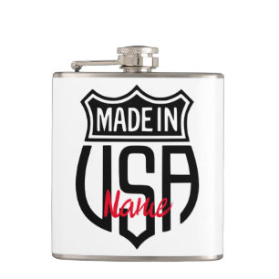 Made in USA Sign Thunder_Cove Hip Flask