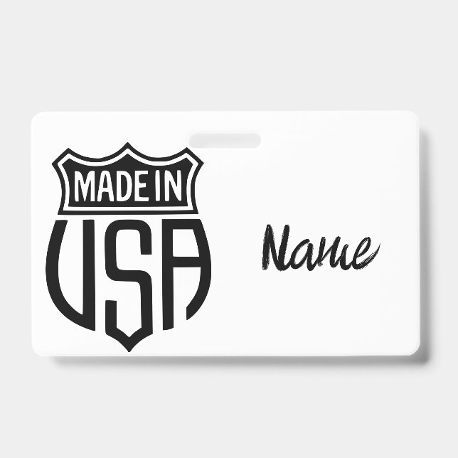 Made in USA Sign Thunder_Cove ID Badge (Front)