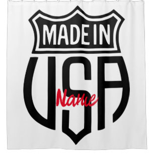 Made in USA Sign Thunder_Cove Shower Curtain