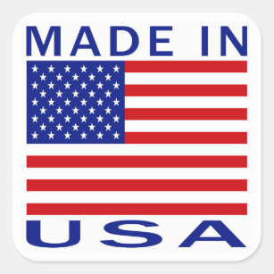 Made In USA Square Sticker