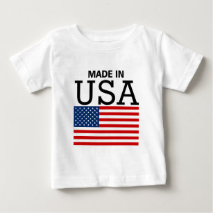 Made in USA US Flag Baby T-Shirt