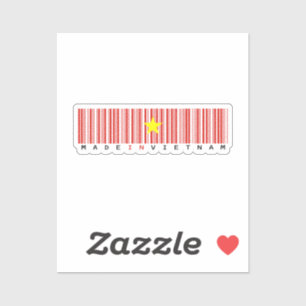Made in Vietnam Barcode Flag Design