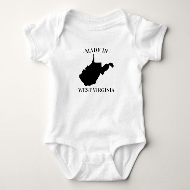 Made in West Virginia WV Baby Bodysuit (Front)