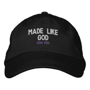 Made like God Bible Quotes Customise It Embroidered Hat
