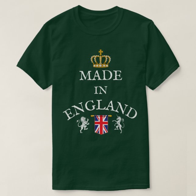 MADE N ENGLAND, WOMEN, MEN, ROYAL CROWN FLAG UNITE T-Shirt (Design Front)
