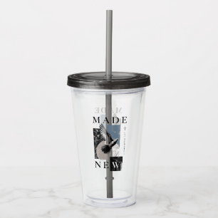 Made New 2 Corinthians 5:17 Brutalist Dove Baptism Acrylic Tumbler
