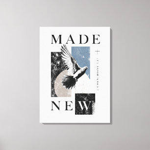 Made New 2 Corinthians 5:17 Brutalist Dove Baptism Canvas Print