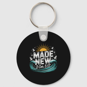 Made New Baptism Shirt Christian Shirts For Youth  Key Ring