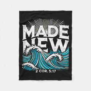 Made New Baptized Baptism Fleece Blanket