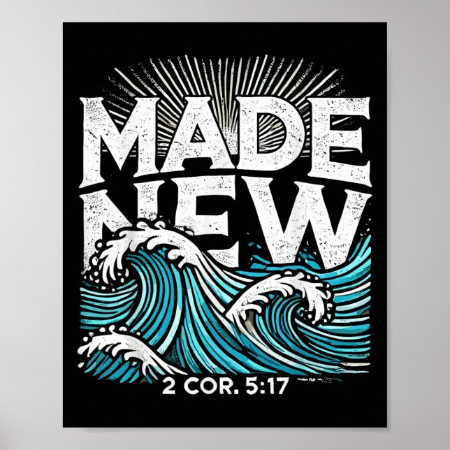 Made New Baptized Baptism  Poster (Front)