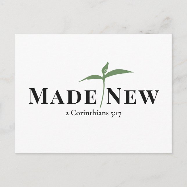 Made New Christian Postcard | 2 Corinthians 5:17 (Front)