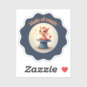 Made of Magic – Cute Dragon Sticker