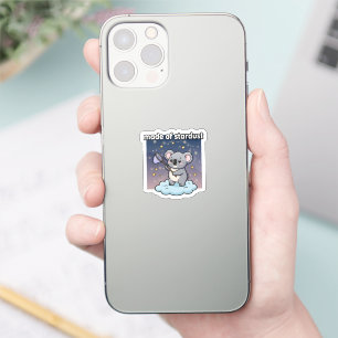 Made Of Stardust Cute Koala Sticker Cosmic Galaxy