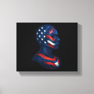 "Made of Stars & Stripes" – Celestial American Canvas Print