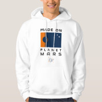 Made On Planet Mars Hoodie with Martian Flag