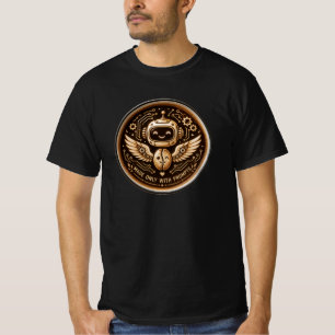 Made Only With Prompts Funny AI Coffee Robot T-Shirt