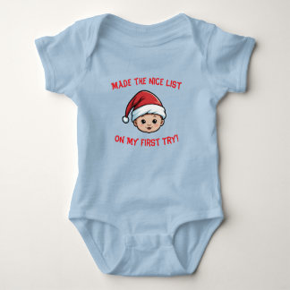 Made the Nice List on My First Try! Baby Boy Baby Baby Bodysuit