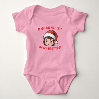 Made the Nice List on My First Try! Baby Girl Baby Bodysuit