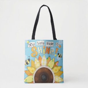 "Made to Shine" Inspirational Tote Bag