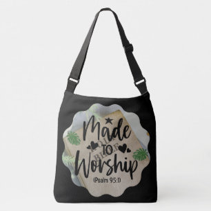 "Made To Worship" Bible Verse  Crossbody Bag