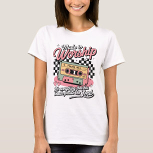 Made to Worship Psalms 150:6 Retro Cassette T-Shirt
